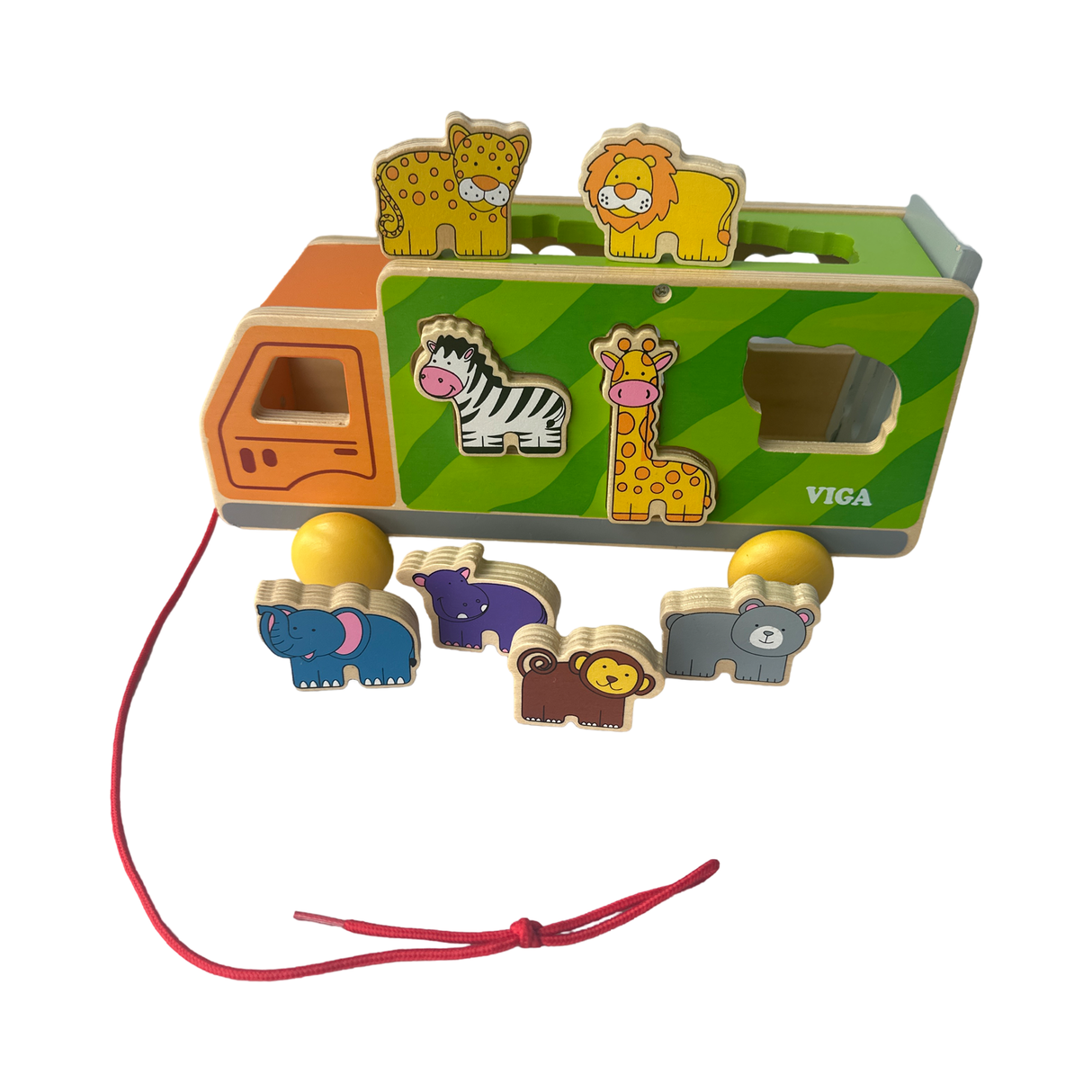 Sortierspielzeug "Tiertransport" zum nachziehen