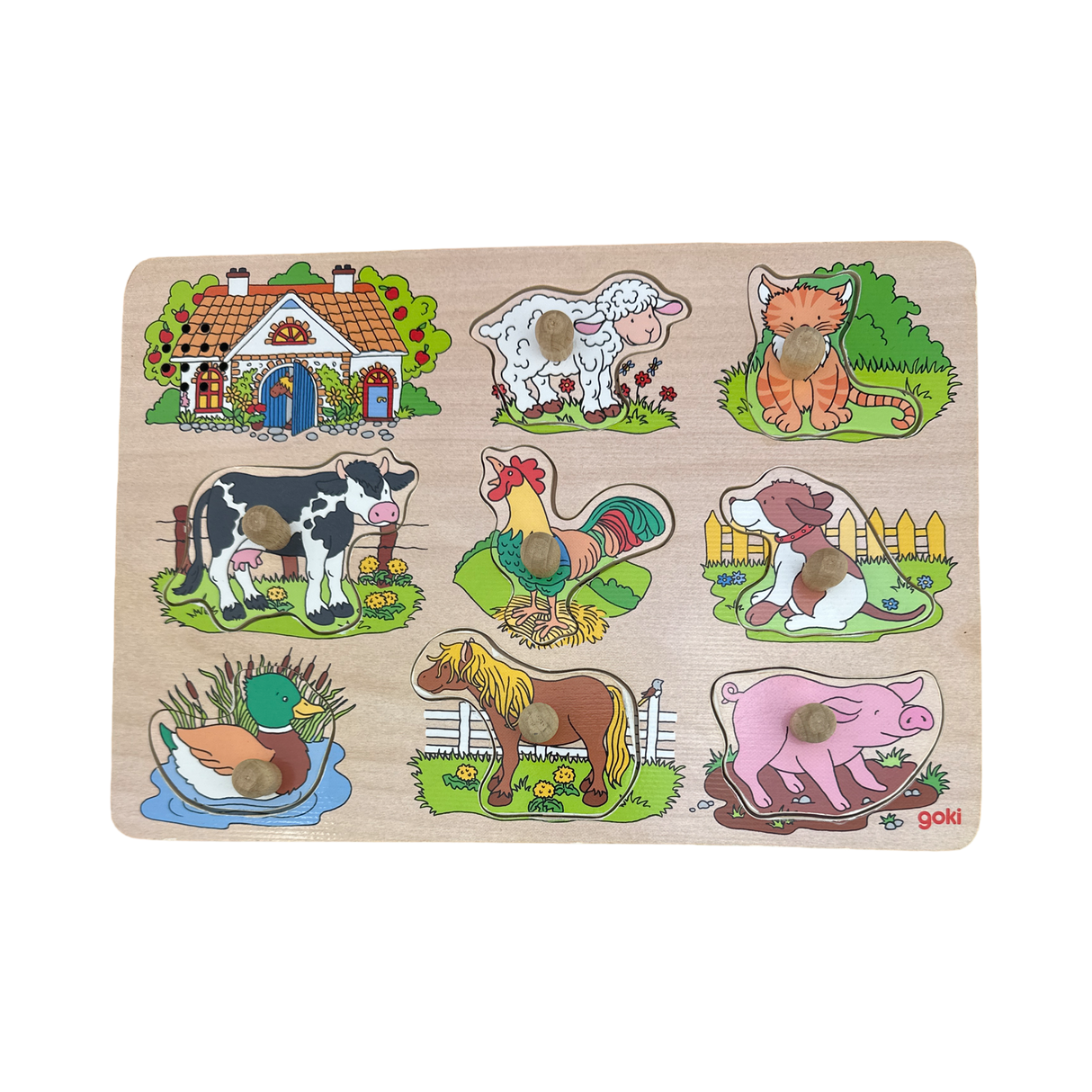 Steckpuzzle mit Tierstimmen Bauernhof