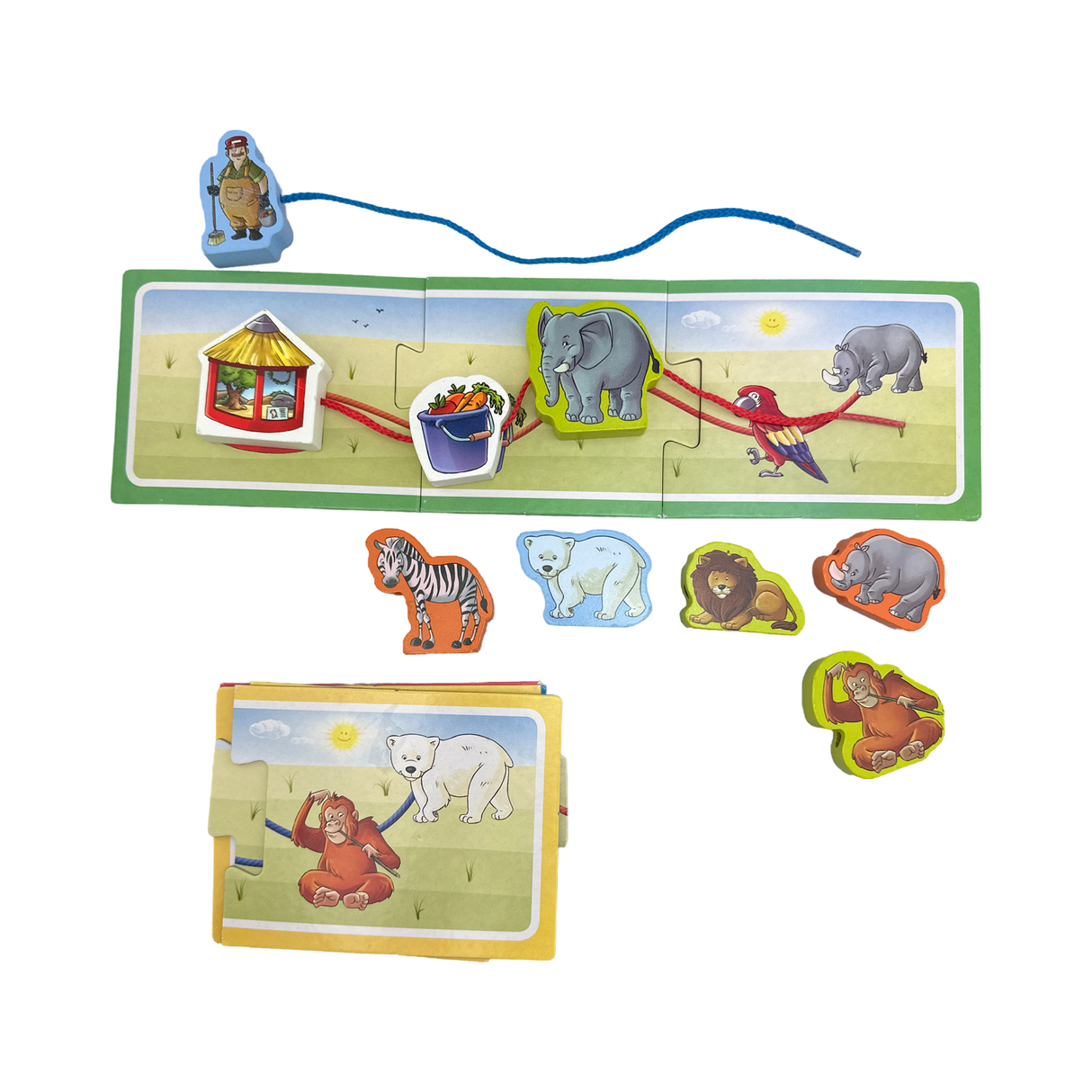 Fädelspielzeug Zootiere