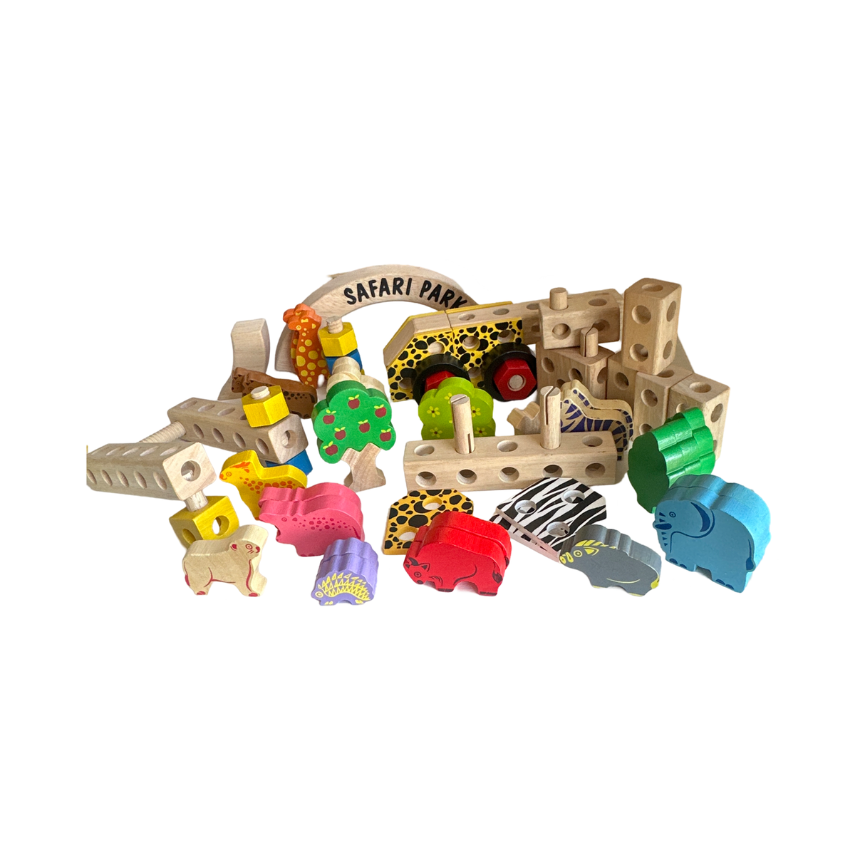 Safari Park Set mit Schraub-/Bauelementen