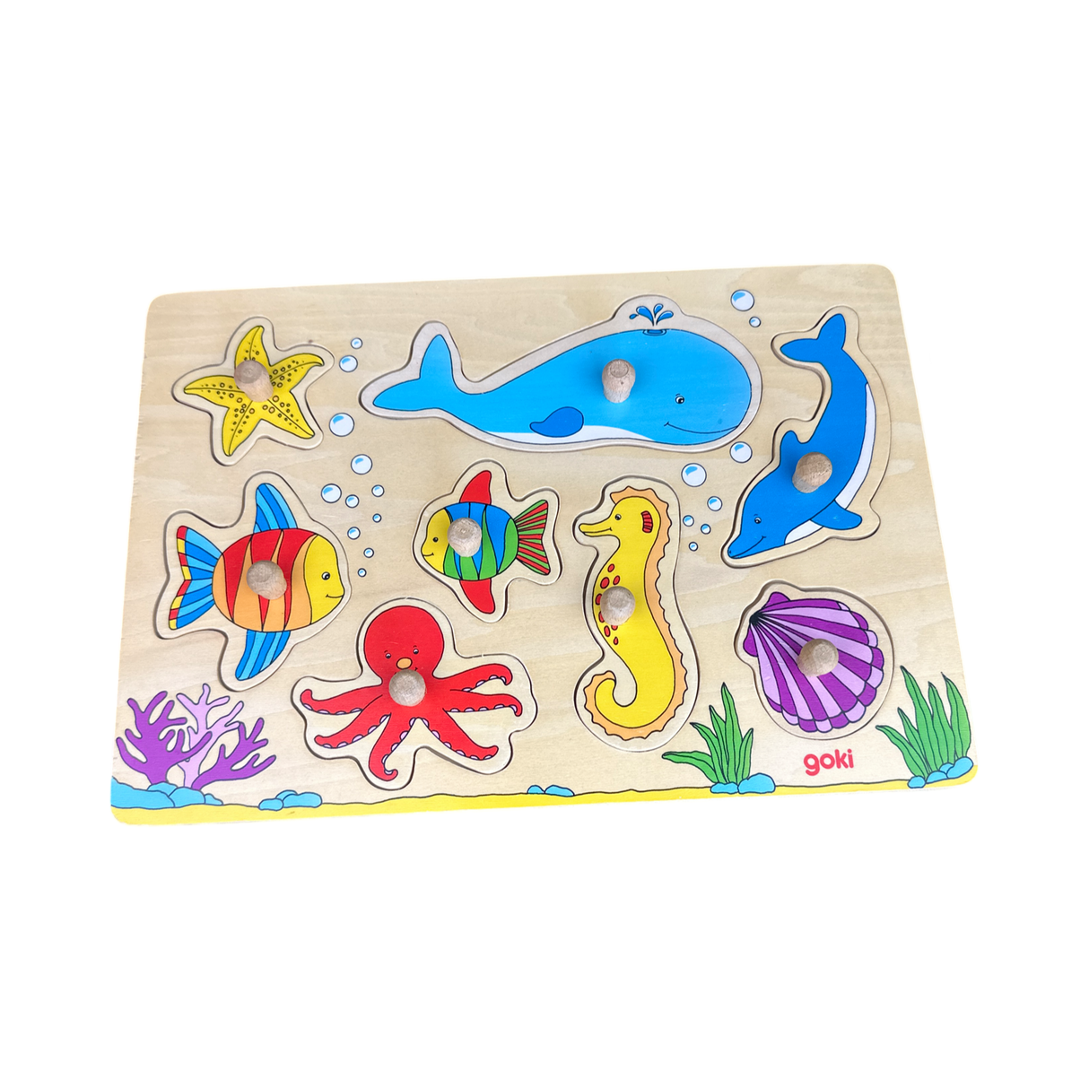 Steckpuzzle Unterwasserwelt mit Griffen