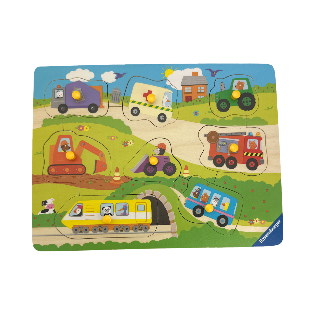 Steckpuzzle Fahrzeuge mit Griffen