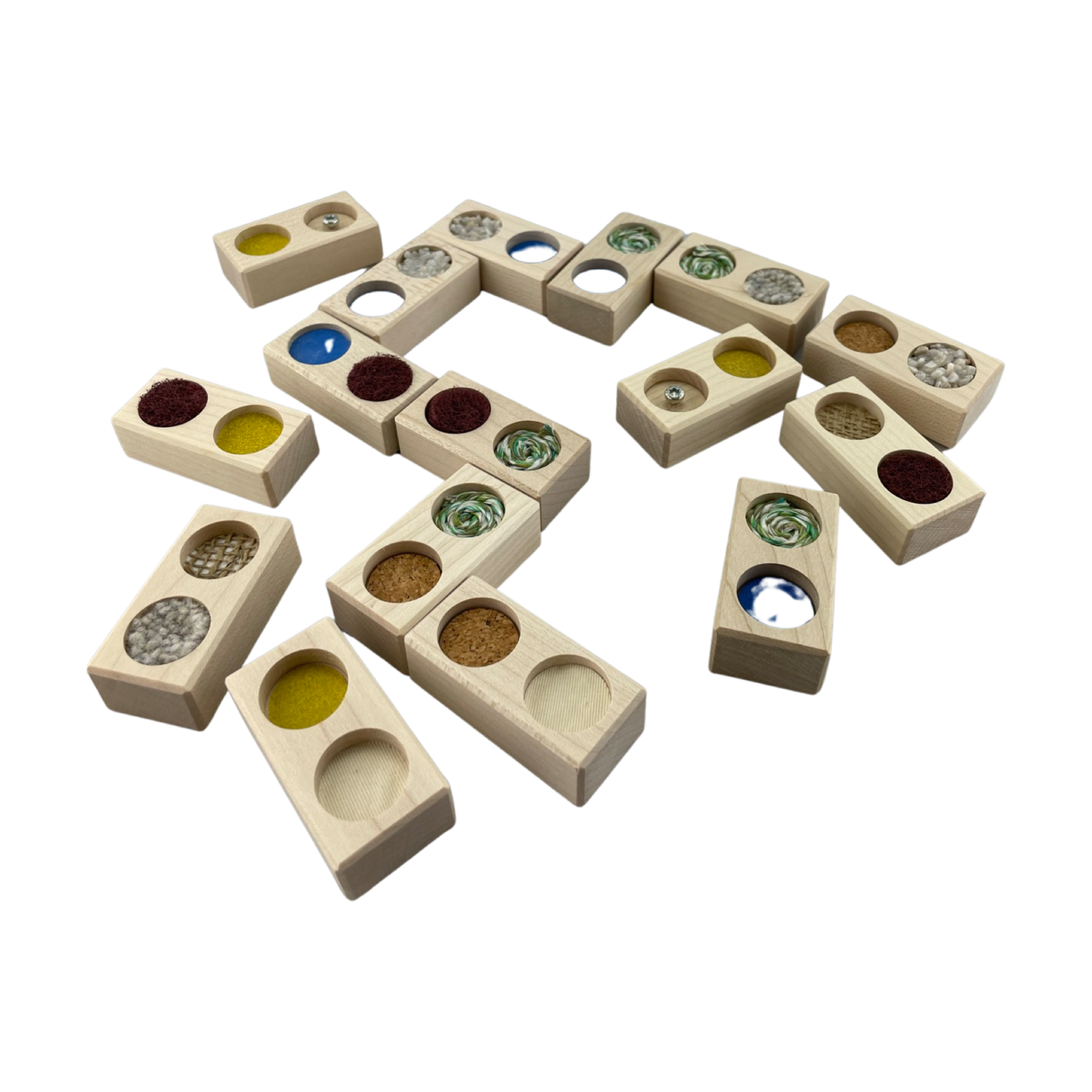 Holzdomino mit unterschiedlicher Habtik - Lility