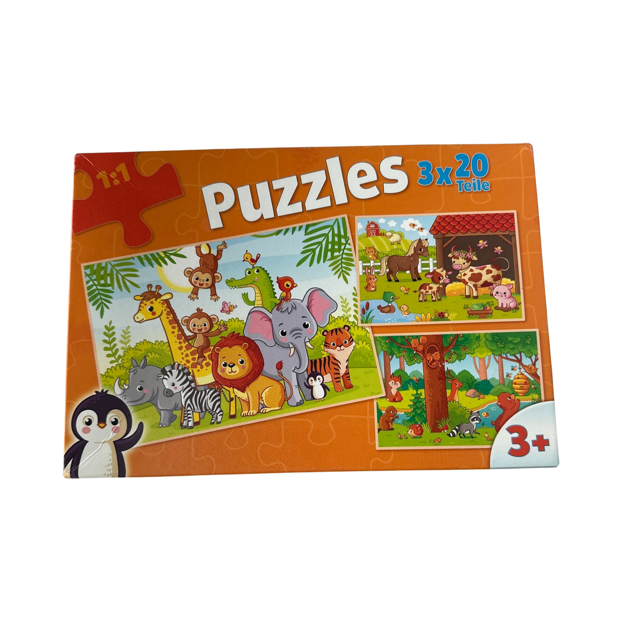 Puzzle "Tiere" (3x20 Teile)